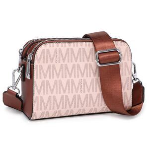 1923 Crossbody Bags Triple Zip Vegan Leather Camera Purses Small Shoulder